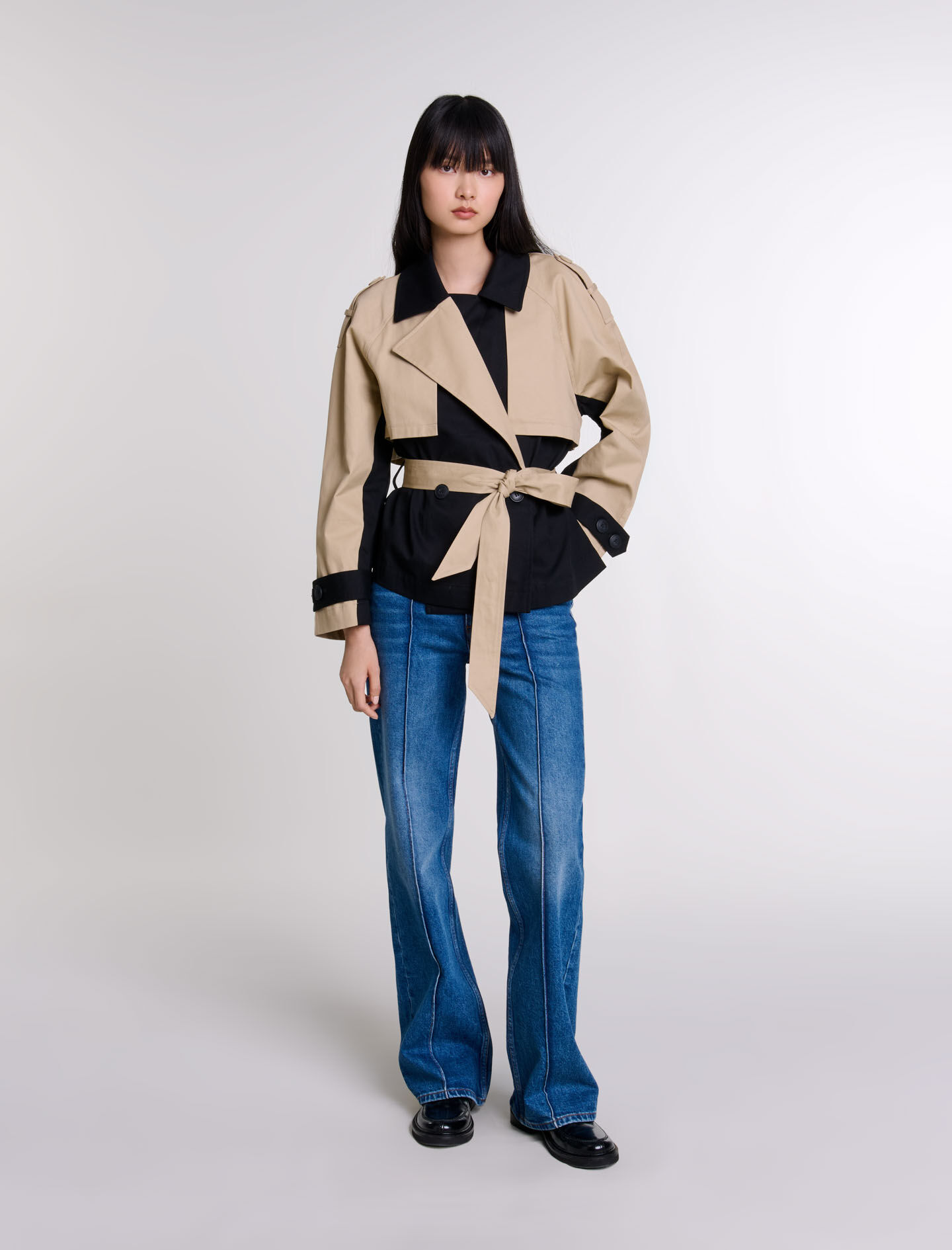 ジャケット・アウター mavimoon Separate Trench Skirt coat JYHBHMZG Spring Autumn Women's Trench Coat British Style Mid