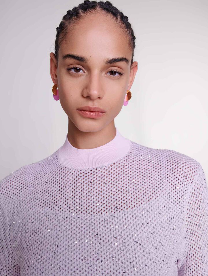 Robe en maille semi-transparente