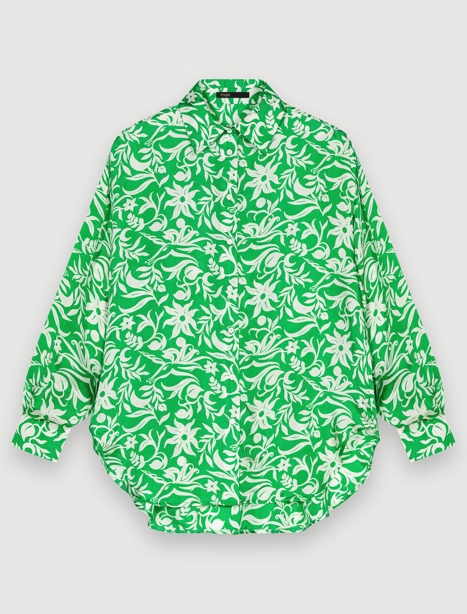 Chemise satinée imprimée