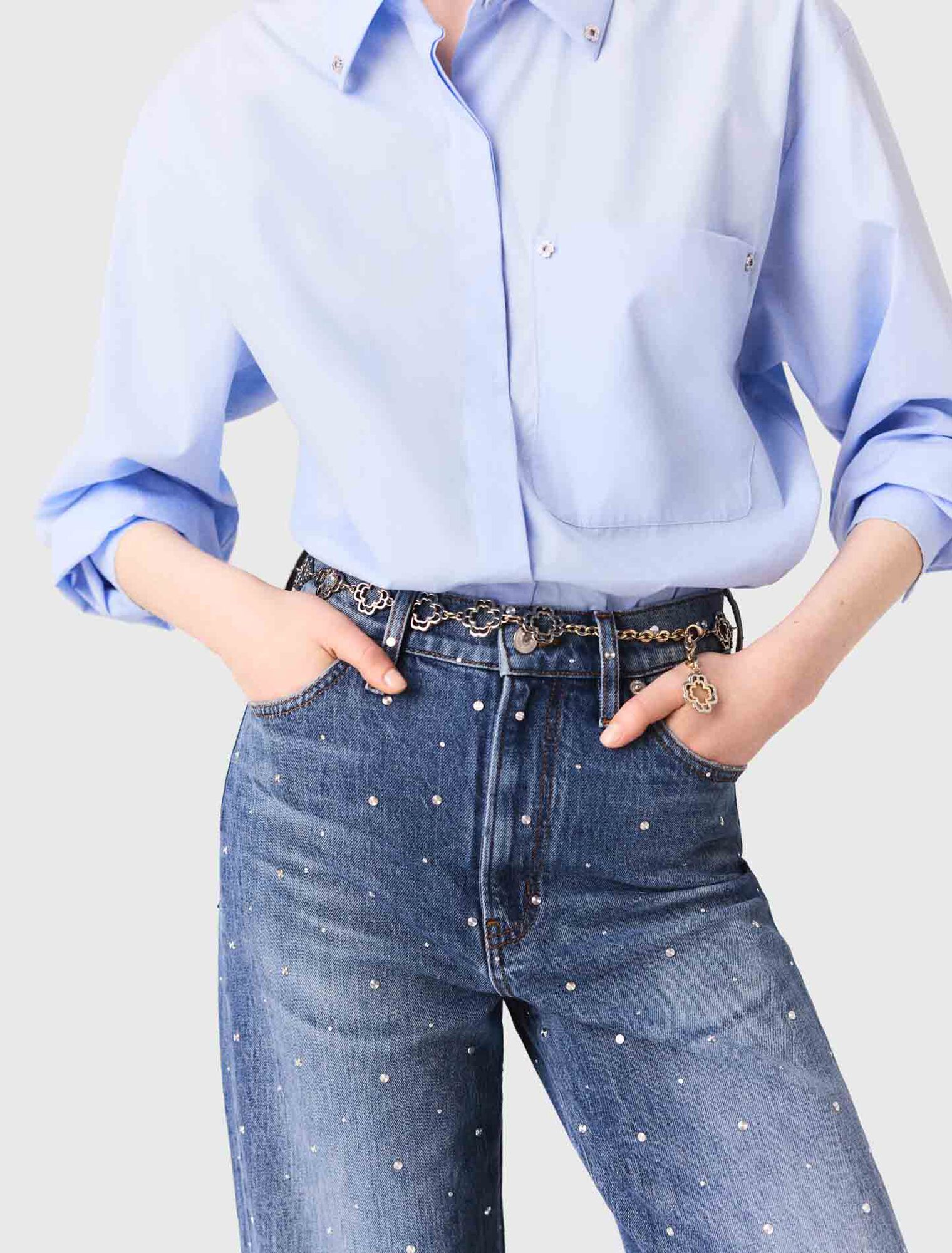 Ceinture chaine Clover bicolore