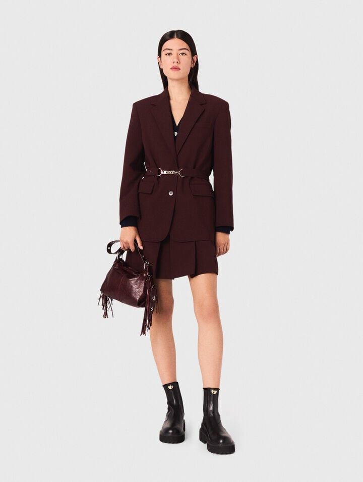 Veste de tailleur à ceinture