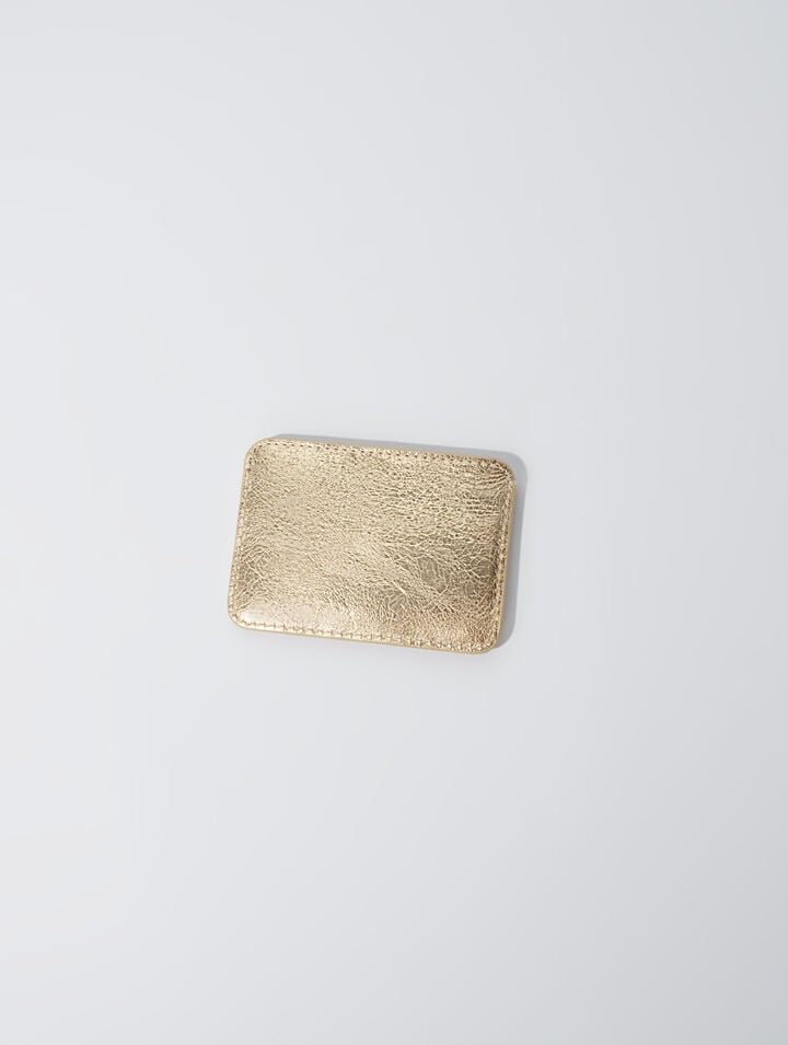 Porte carte en cuir craquelé