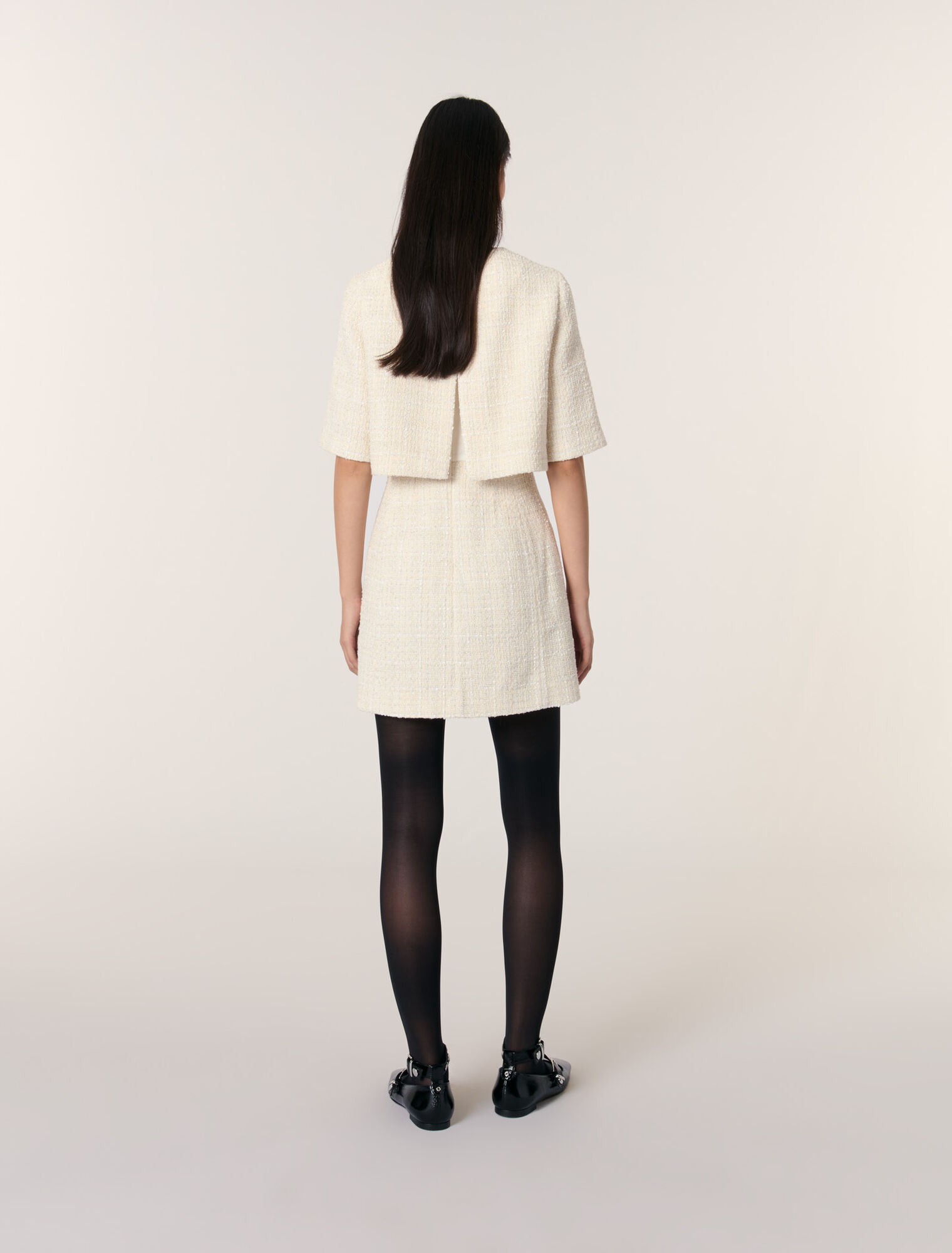 Tweed 2-in-1 mini dress