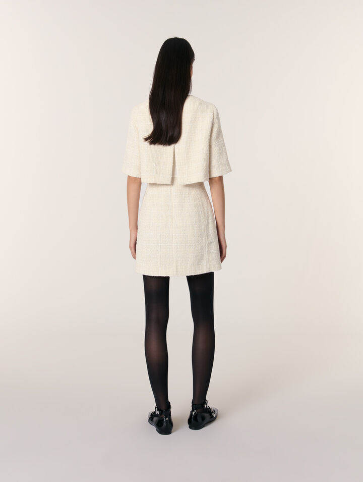 Tweed 2-in-1 mini dress