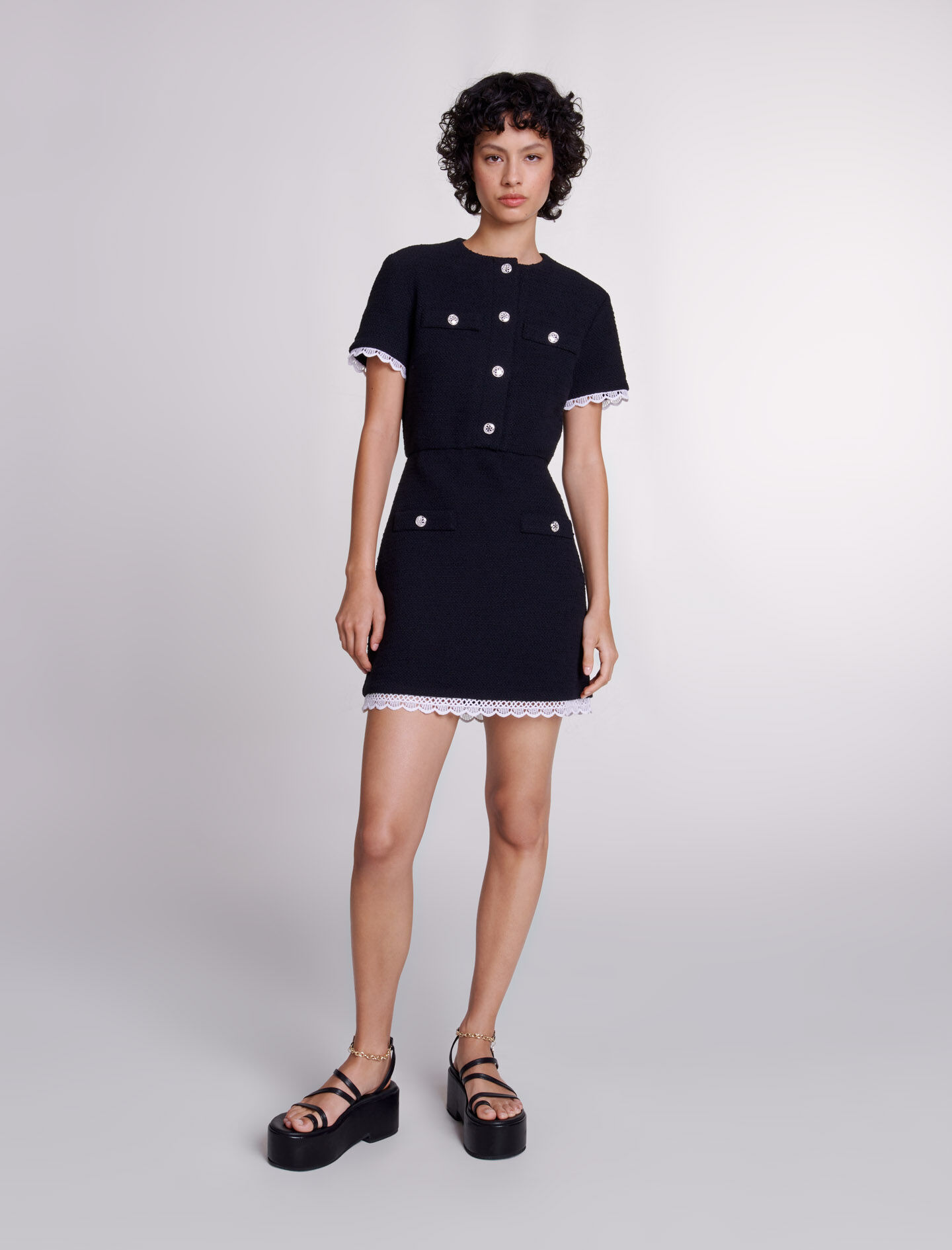 Robe maje tweed hot sale