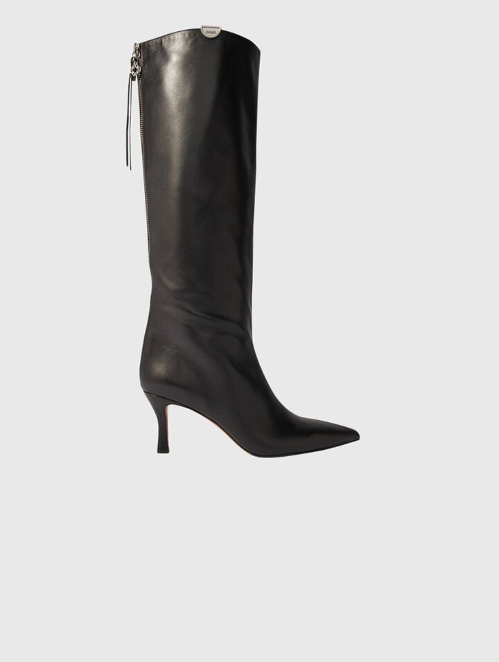 Bottes en cuir à bouts pointus
