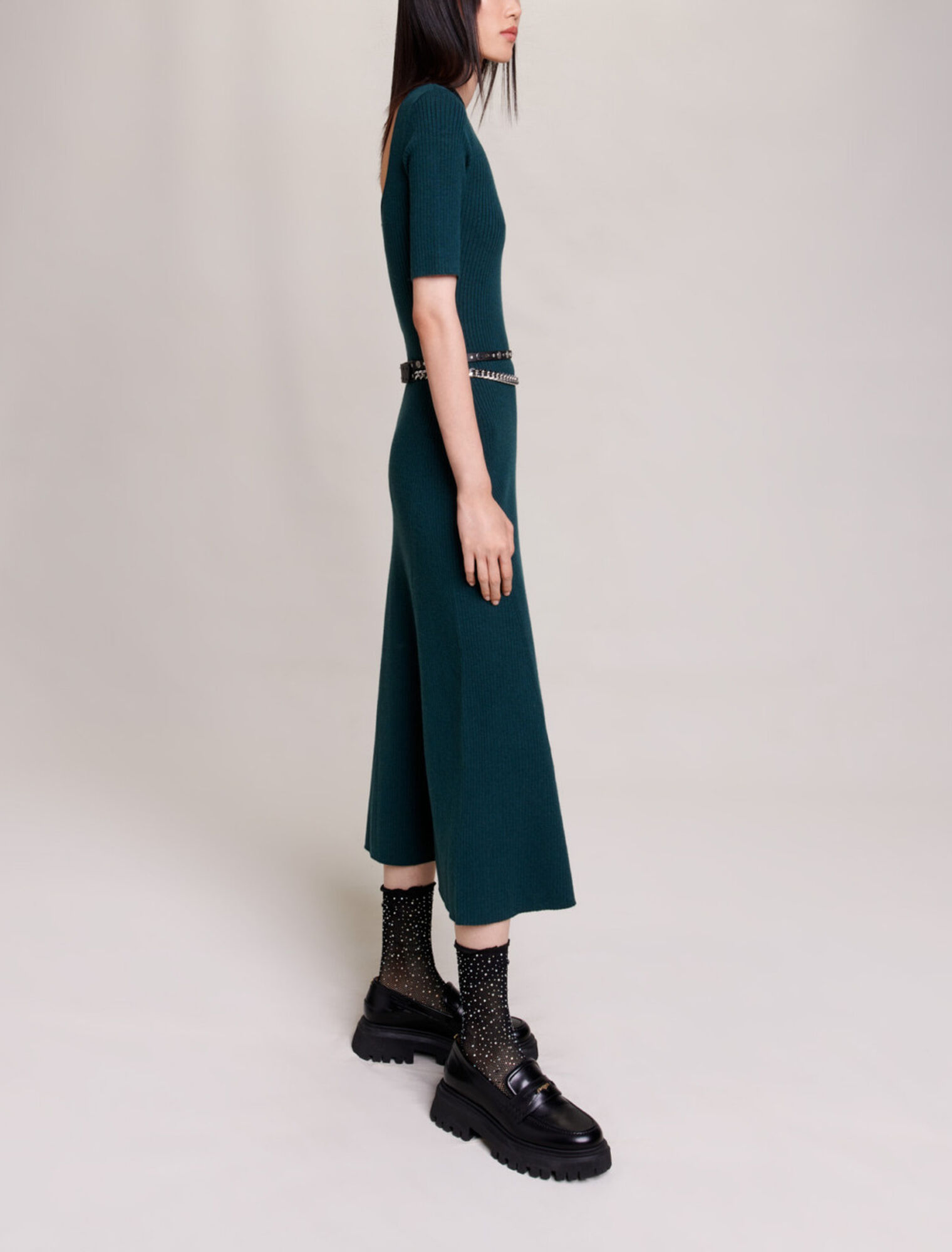 Robe longue en maille