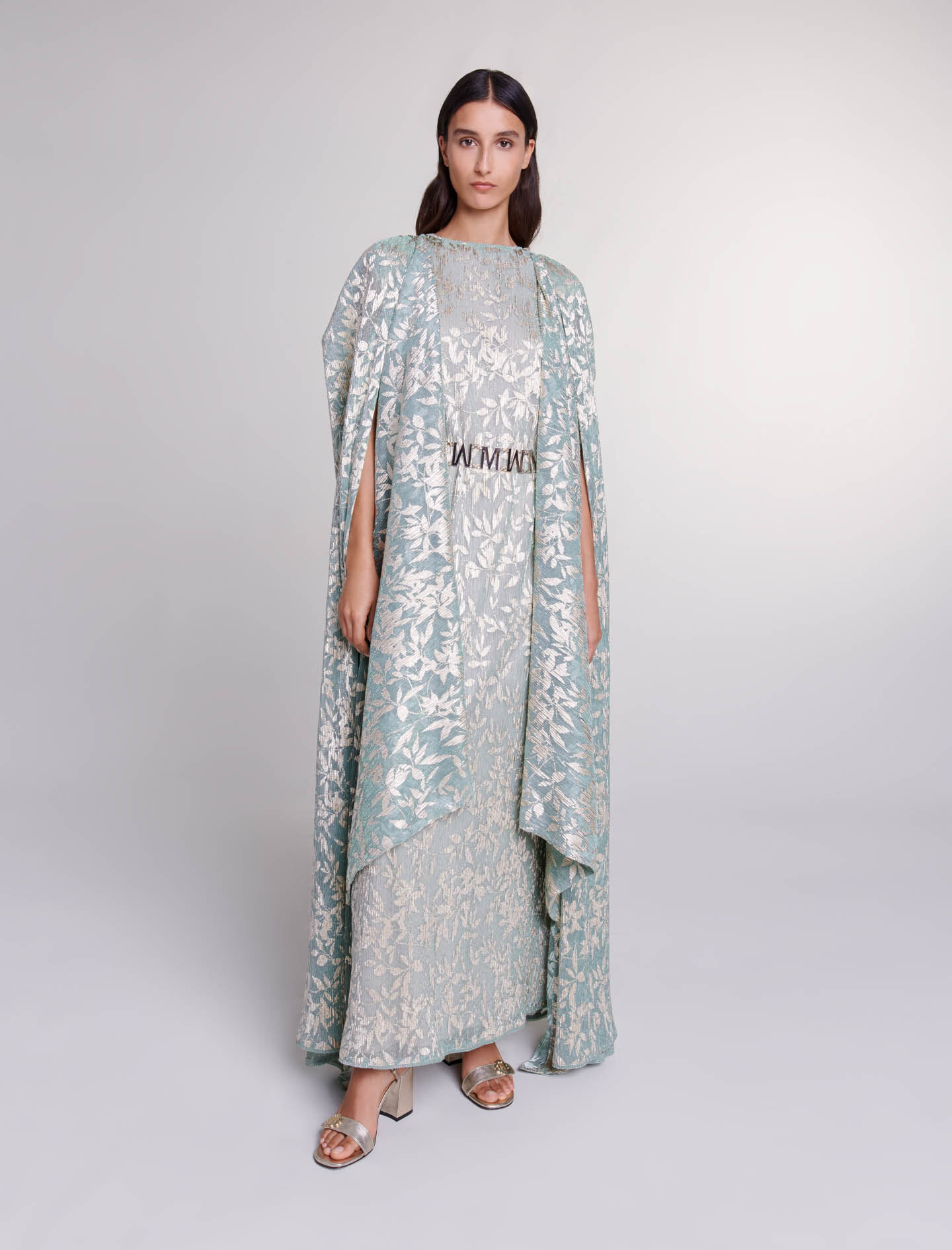Maje robe longue verte clearance