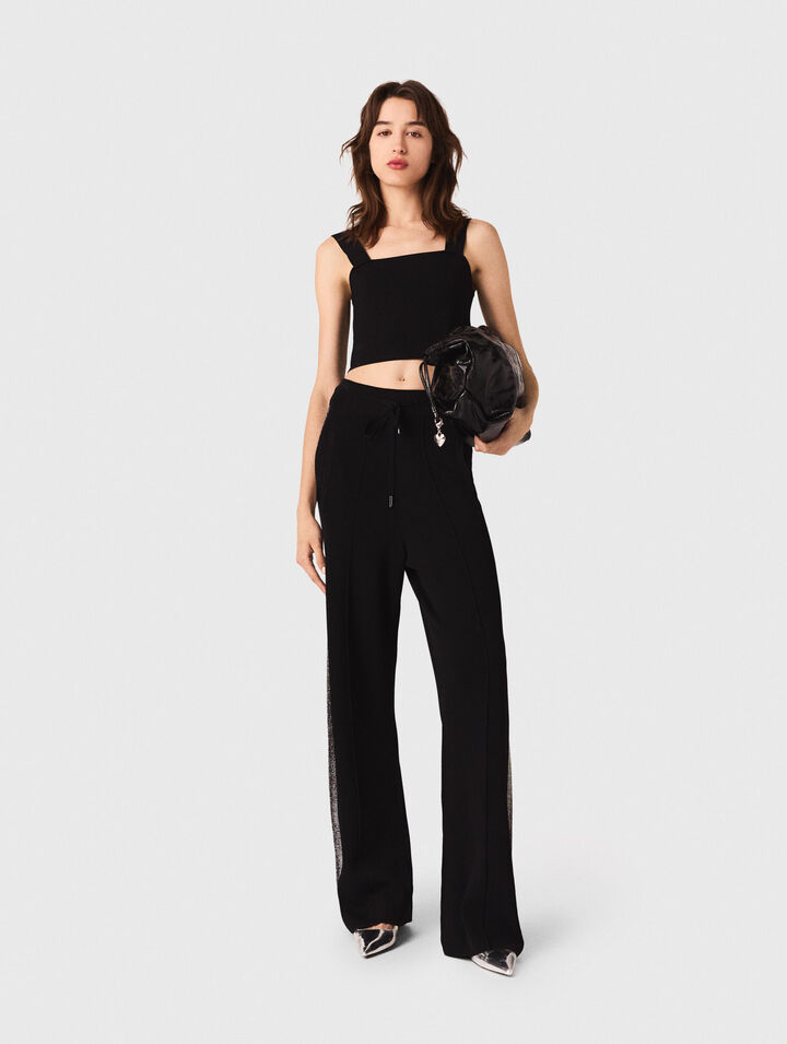 Crop top en maille à bretelles