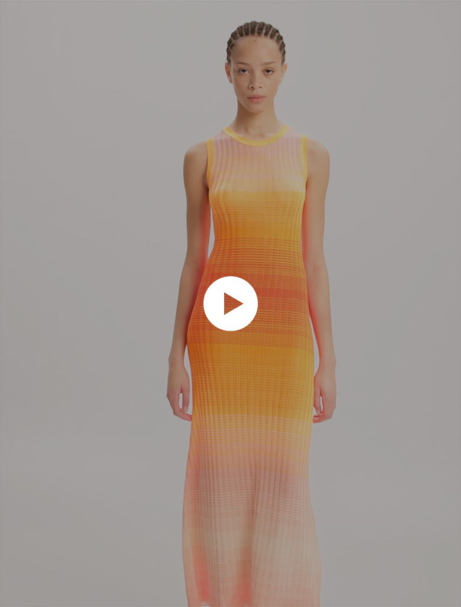 Robe longue en maille tie&dye