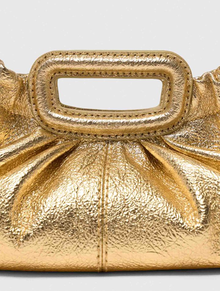 Mini clutch en cuir m&eacute;talis&eacute;