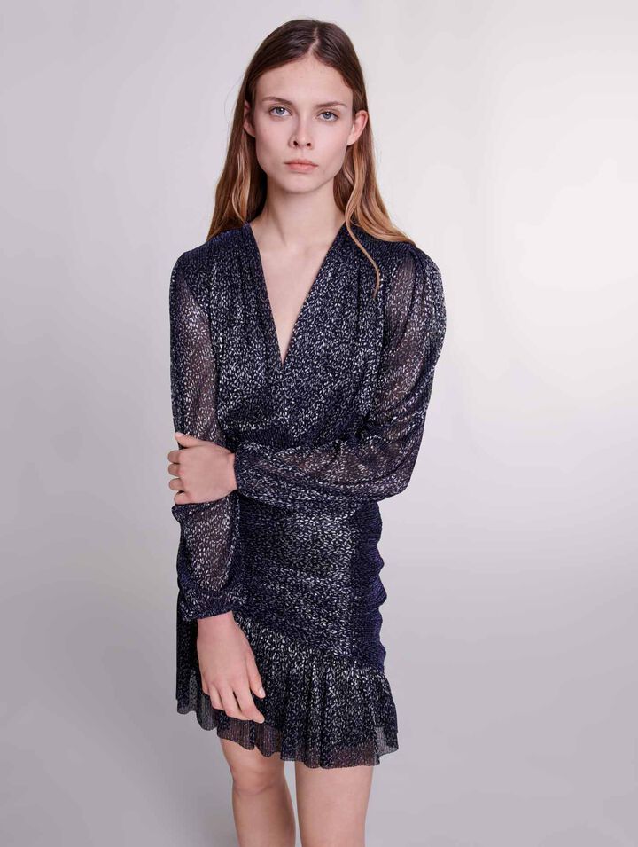 Robe en lurex drapée