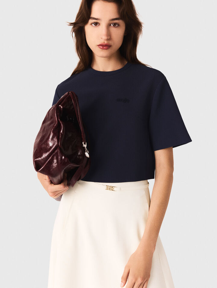 Heavy crepe short top
