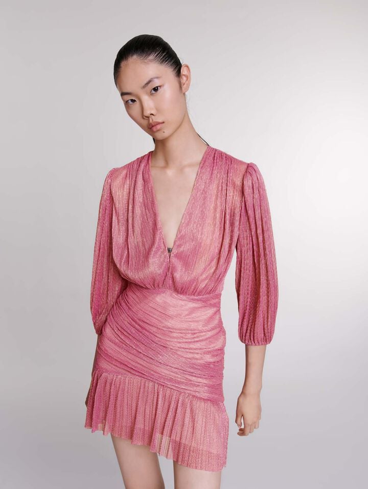 Robe courte lamée