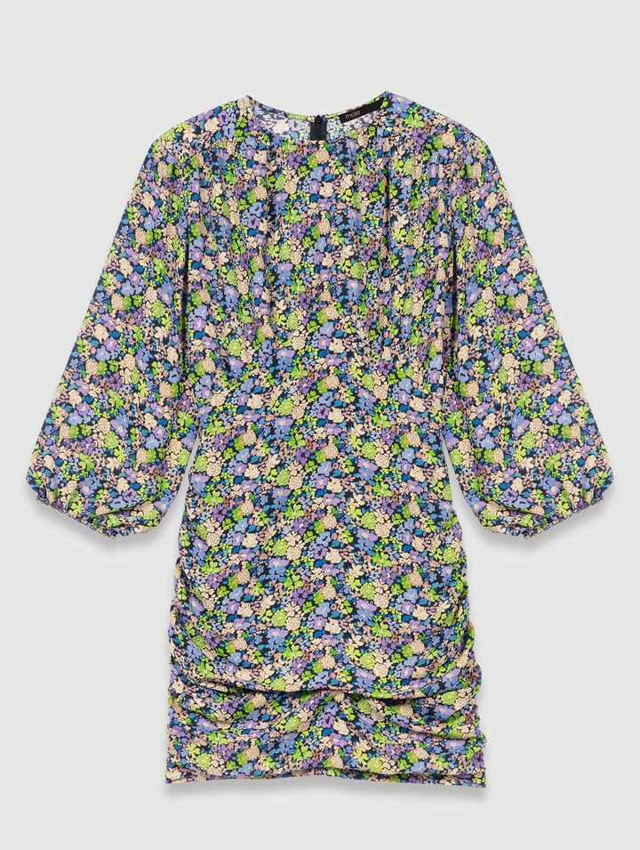 Robe courte à imprimé fleuri