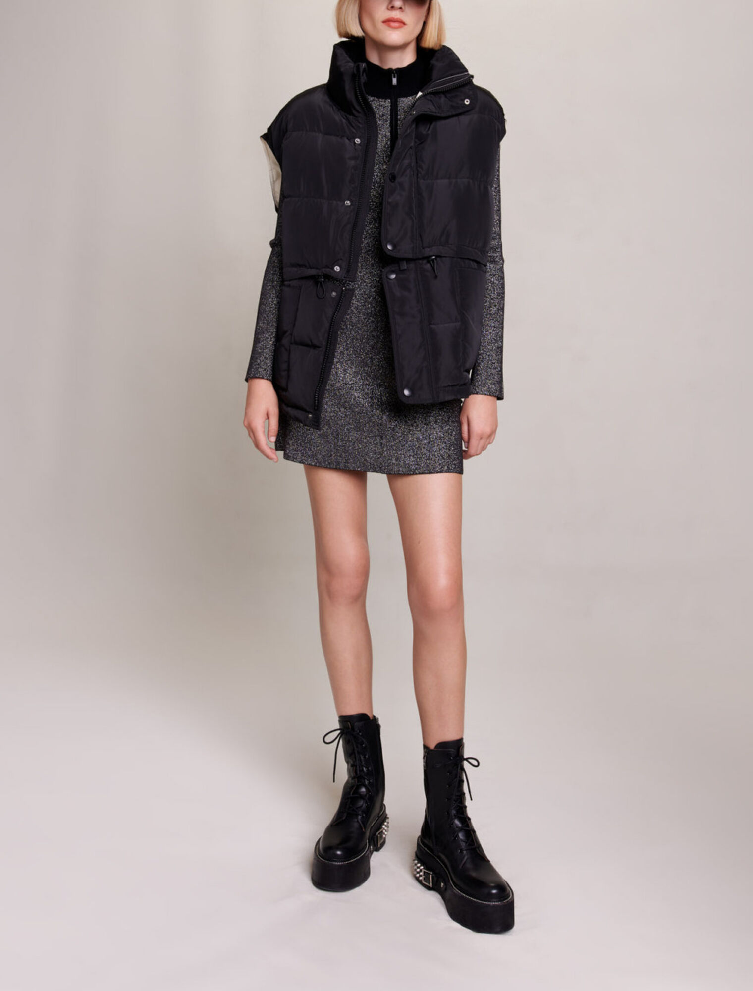Sleeveless puffer jacket