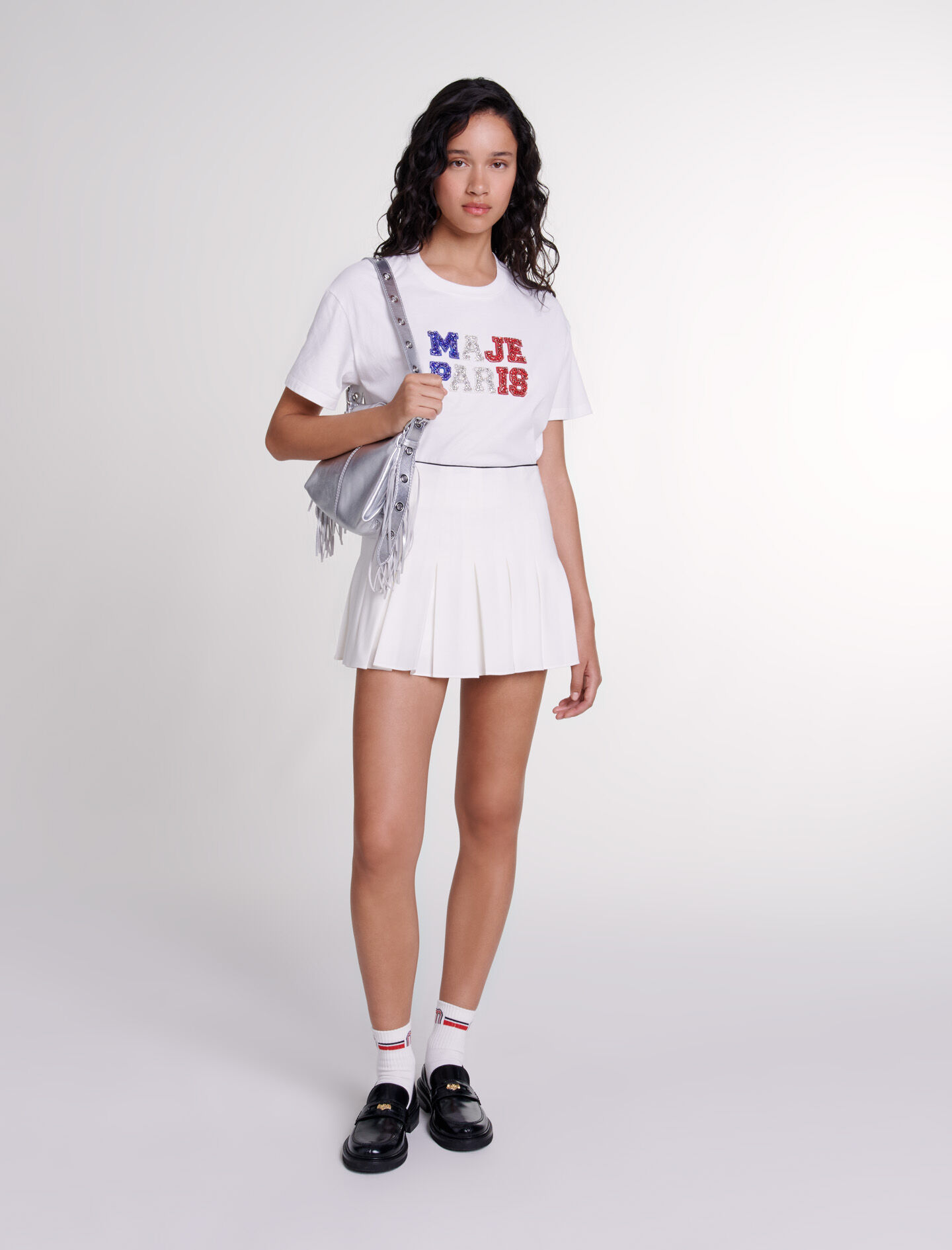 Maje jupe blanche outlet