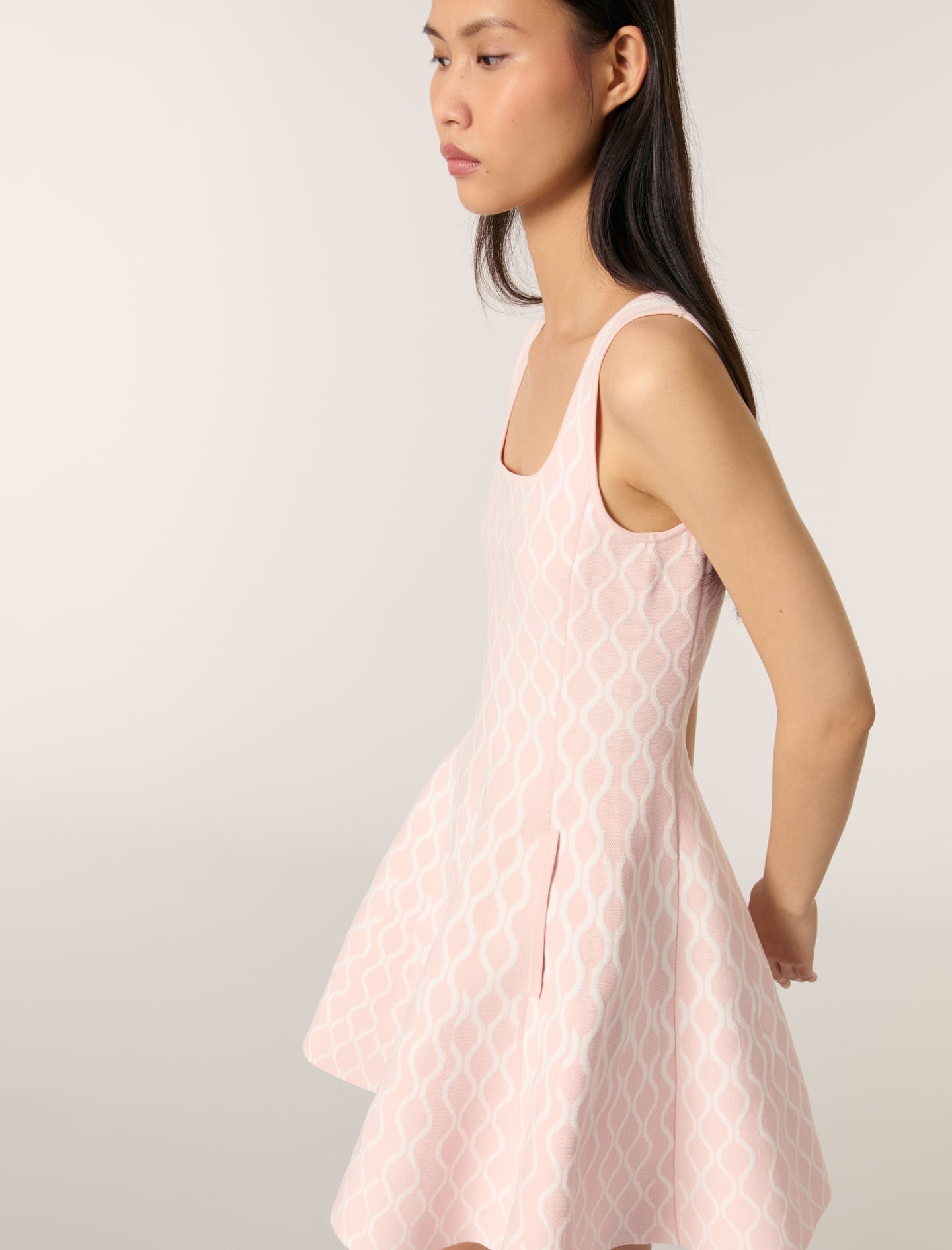 rosemuse jacquard check dress ピンク jacquard check dress – BUNNY APARTMENT