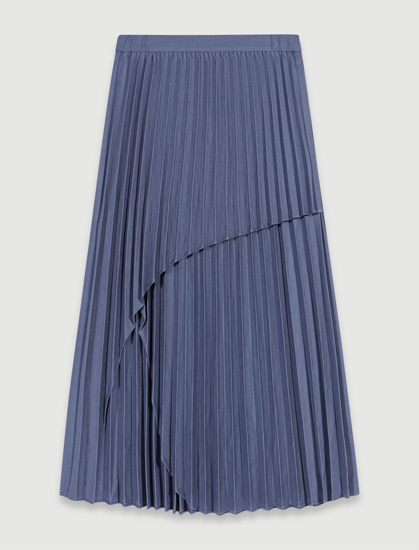 スカート asymmetrical pleated skirt Asymmetrical pleated skirt Black / Gray For Women | Maje
