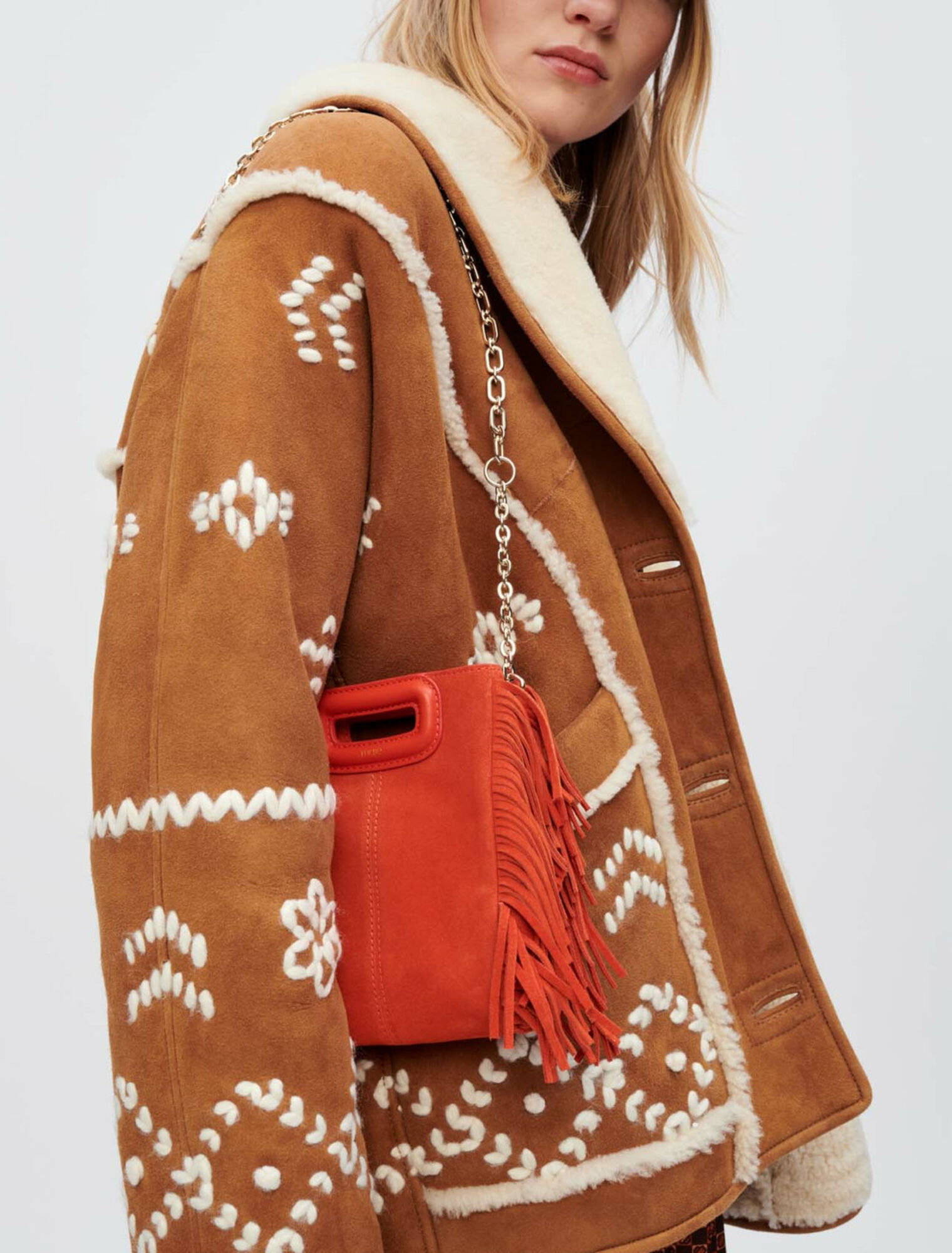 Manteau en peau de mouton lainée