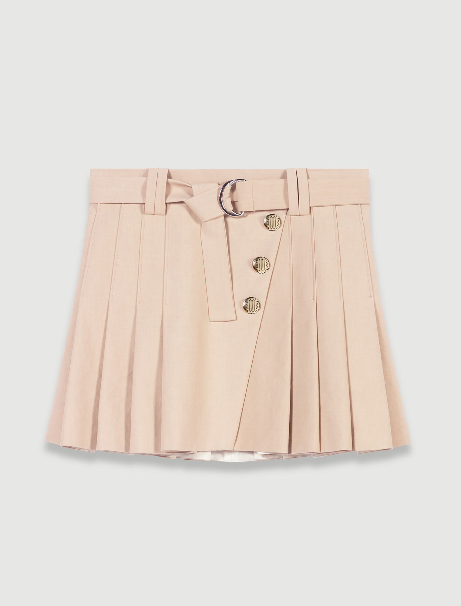 Pleated mini-skirt