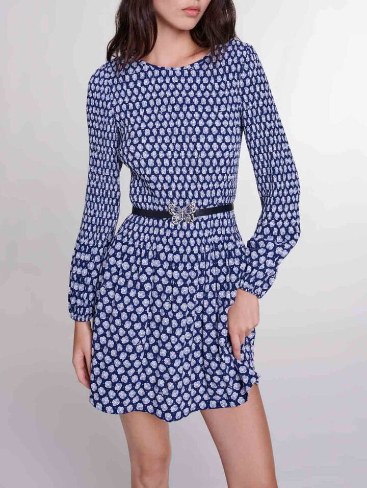 Robe courte fleurie