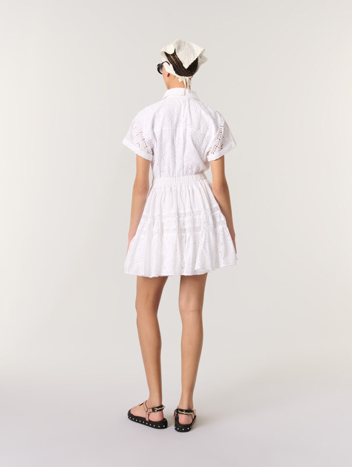 Robe babydoll en broderie