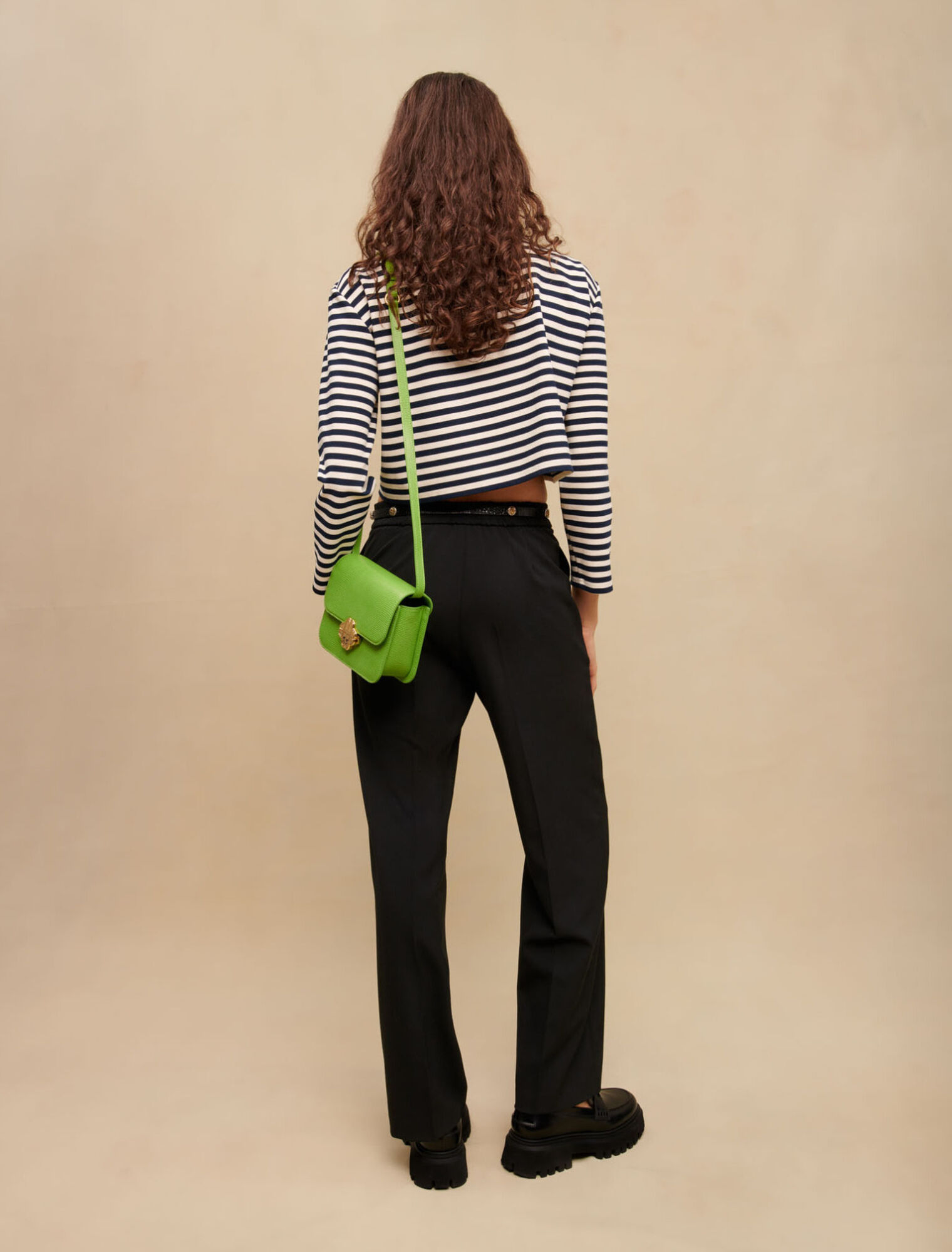 Pantalon de tailleur noir large