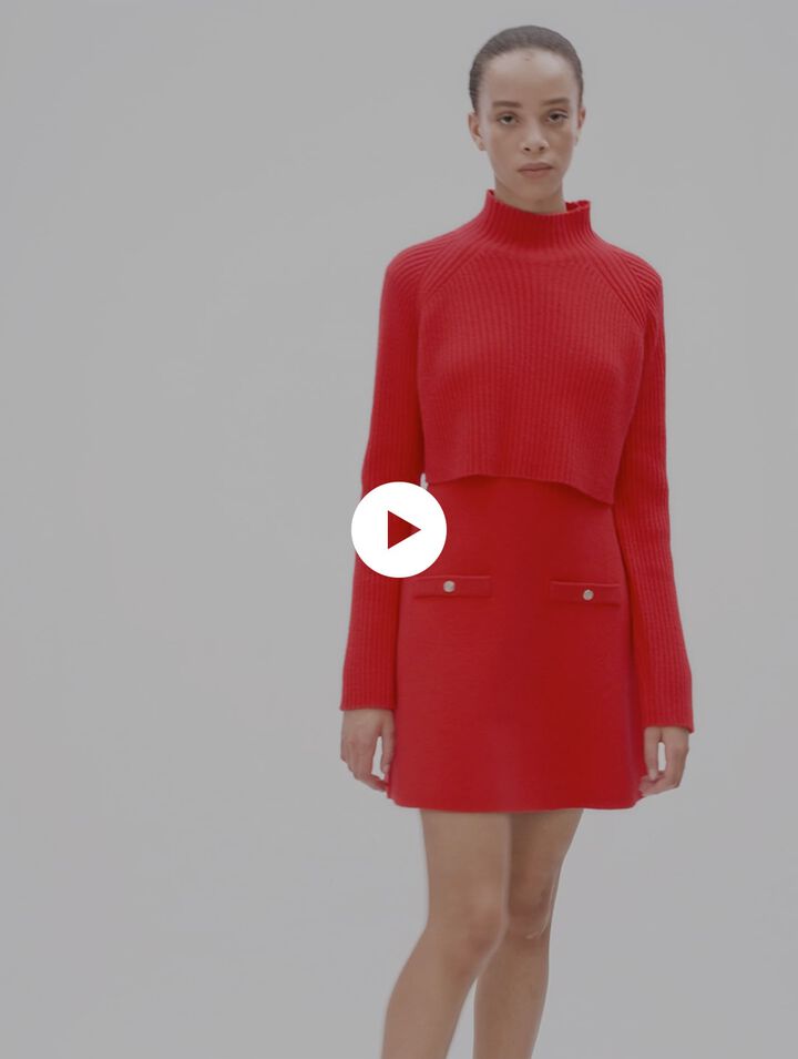 Robe courte 2-en-1 en maille