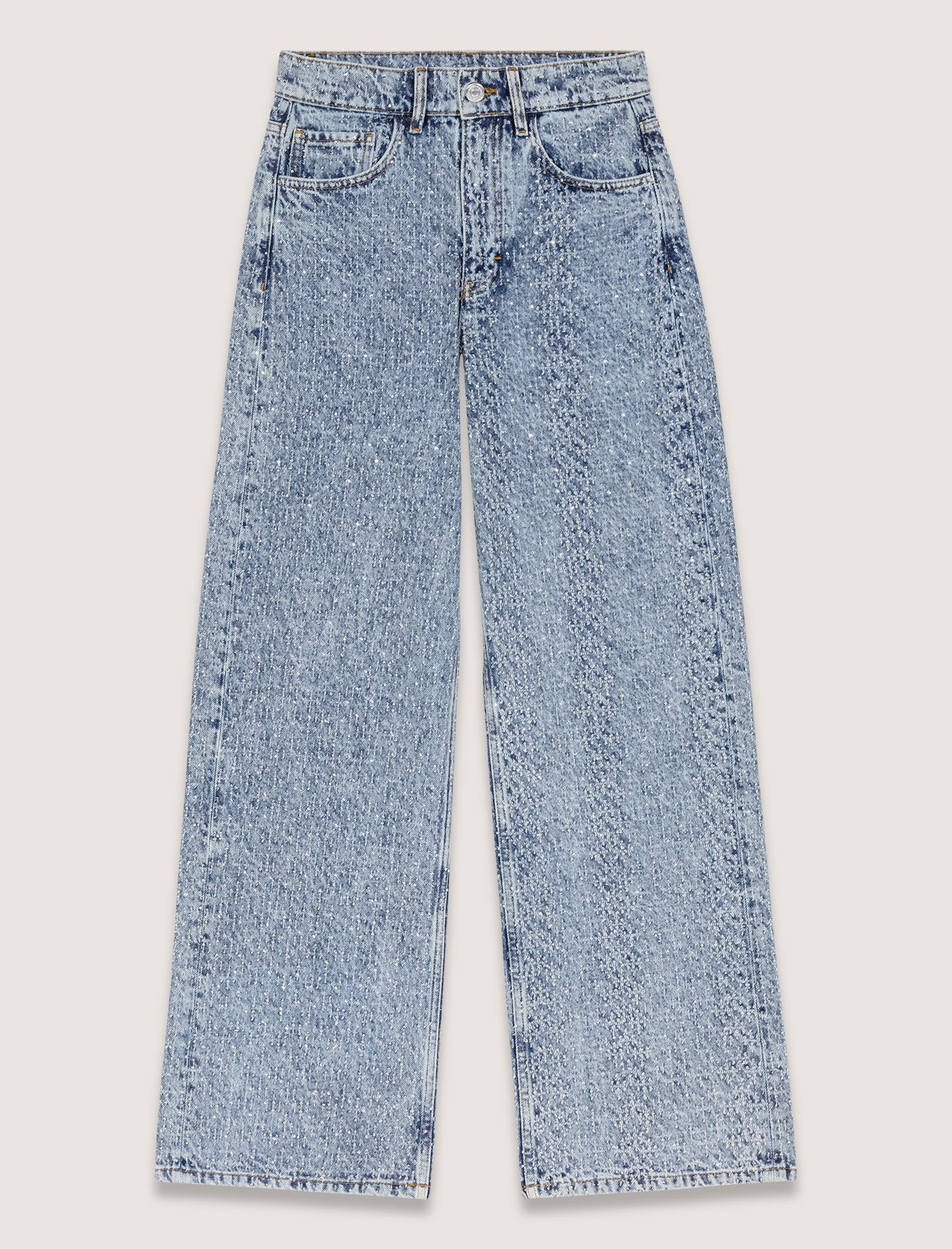 Rhinestone XL jeans Blue For Women | Maje Rhinestone XL jeans Blue For Women | Maje