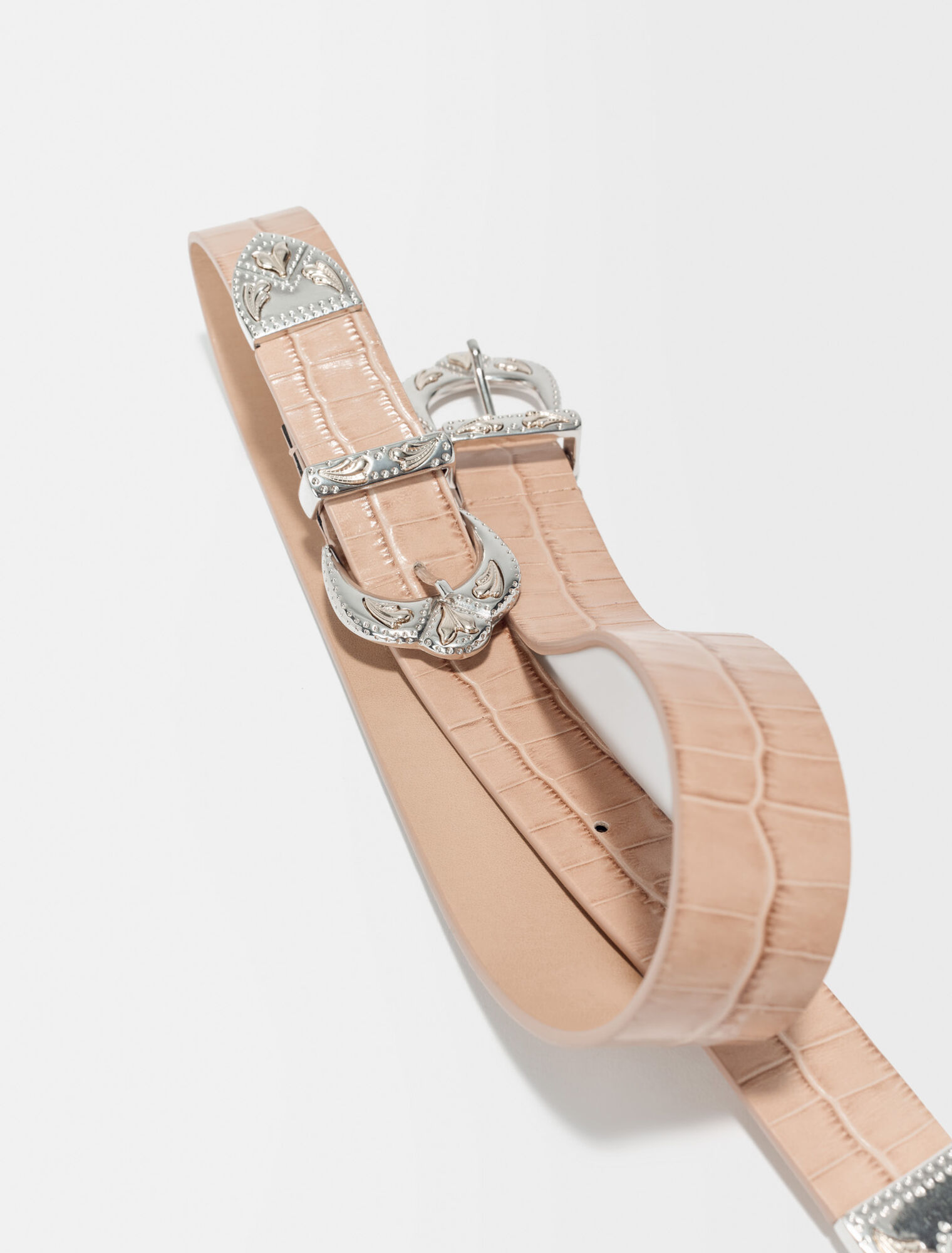 Western double buckle belt