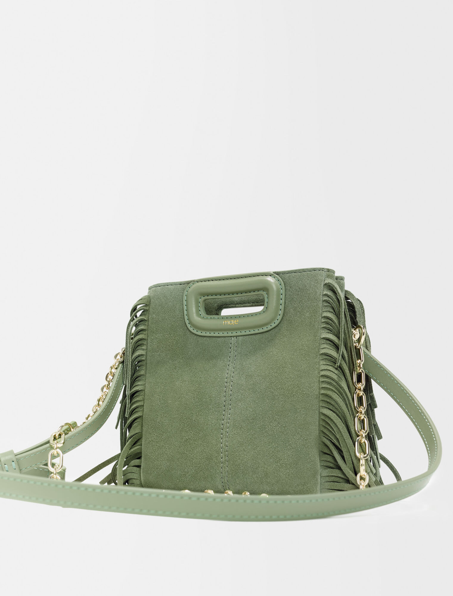 Sac M mini en cuir suède