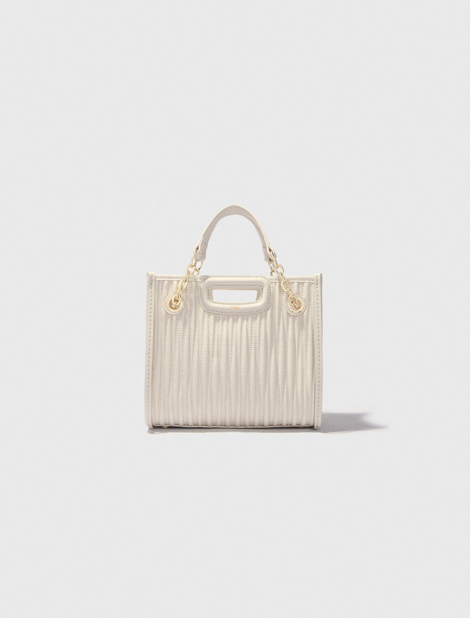 Mini quilted leather tote bag