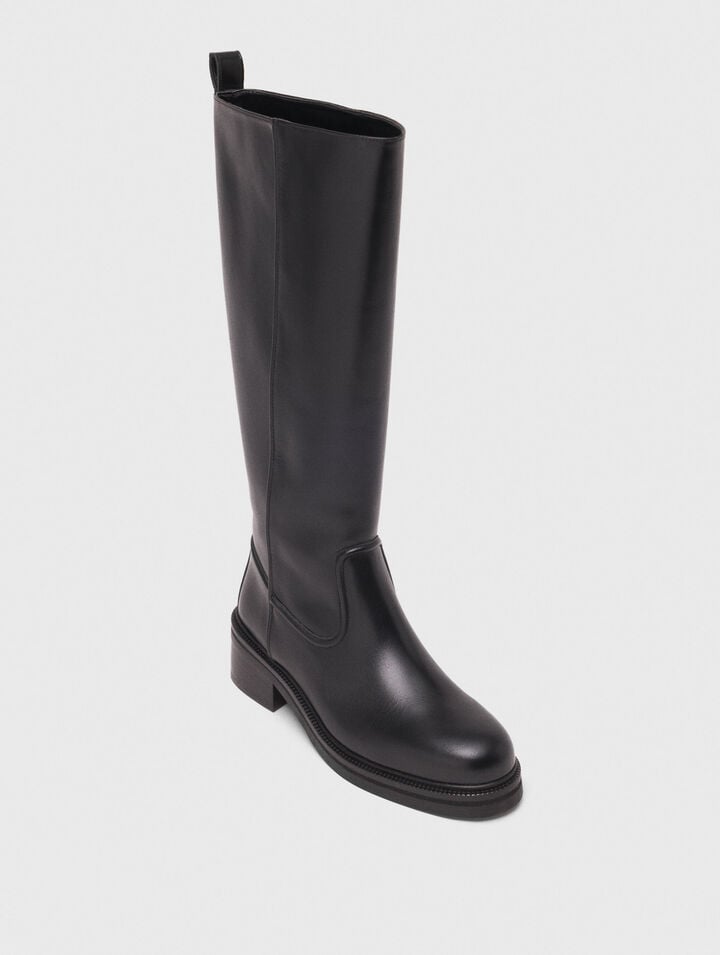 Leather boots