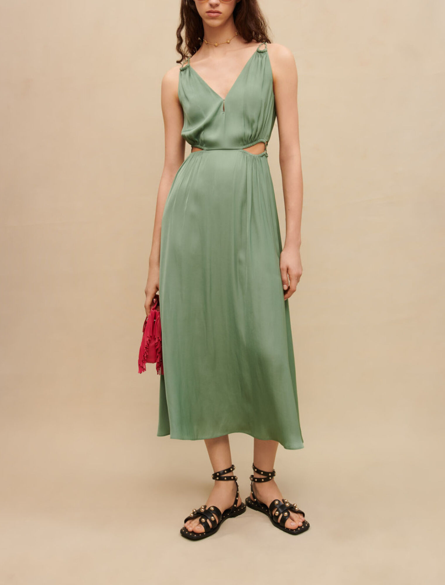 Robe midi ajourée