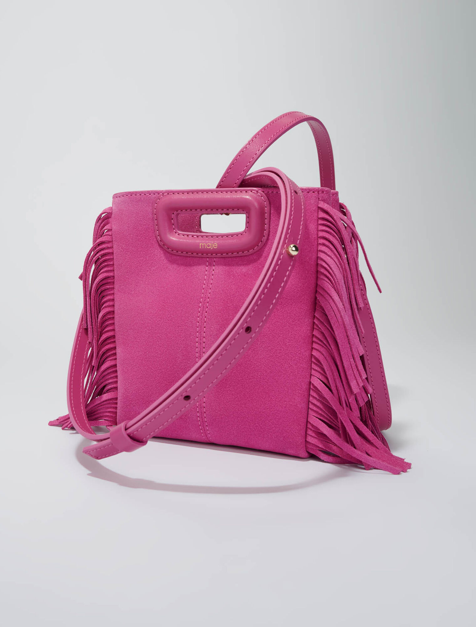 M mini bag in suede leather