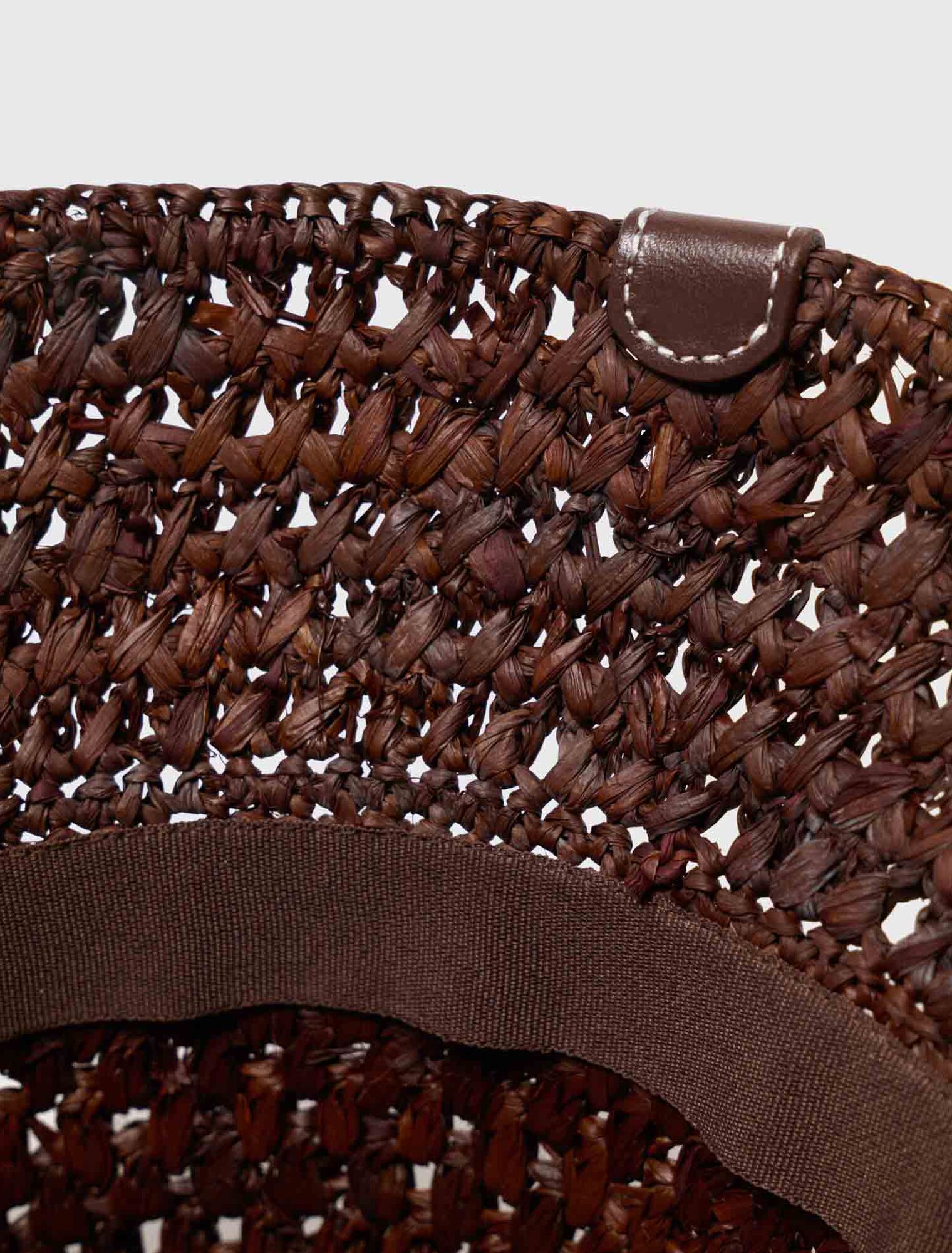 Colourful natural raffia bucket hat