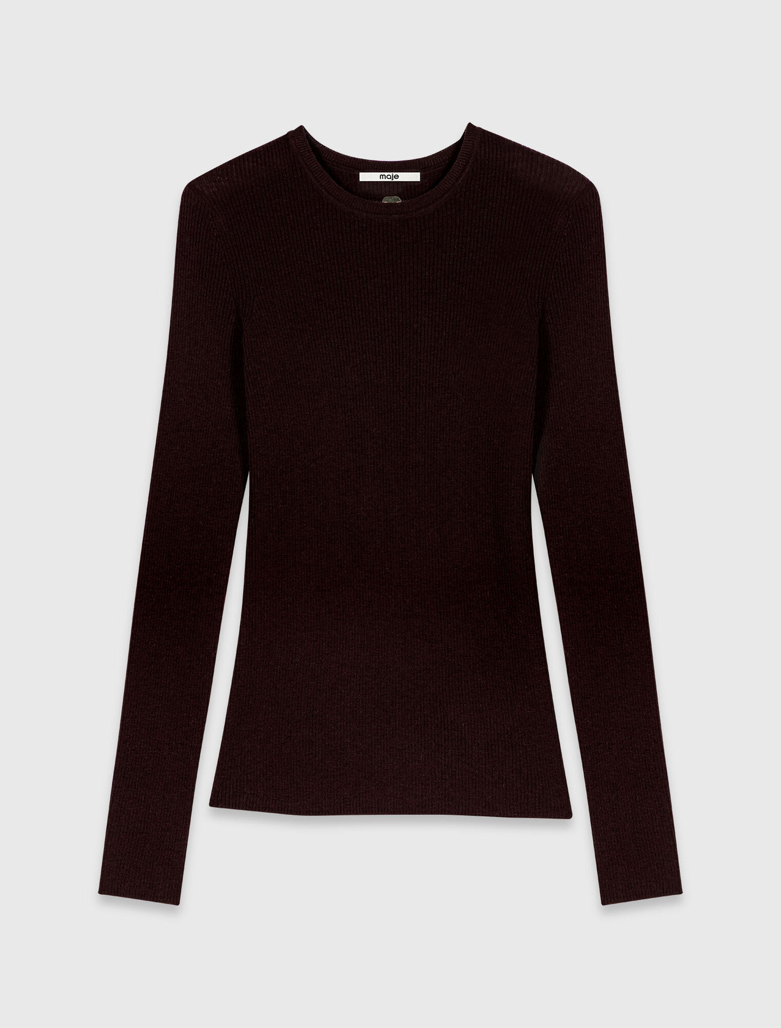 Second-skin round neck jumper
