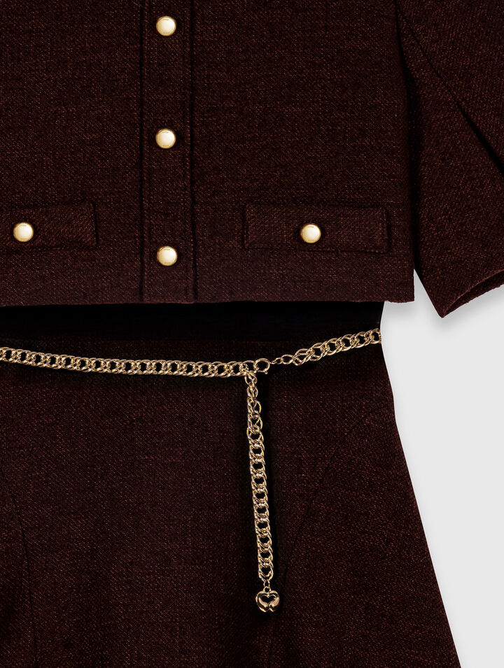 Robe cape 2-en-1 en tweed