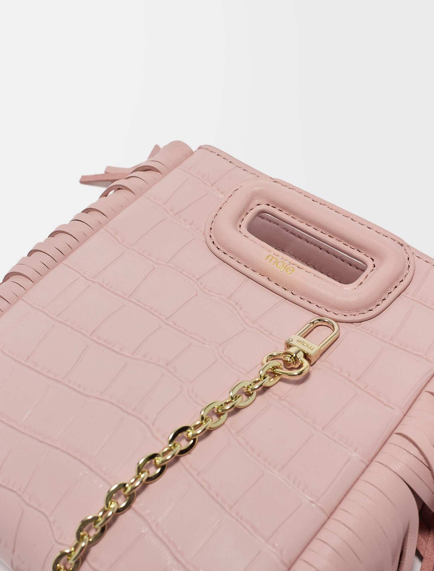 Sac M Mini en cuir croco
