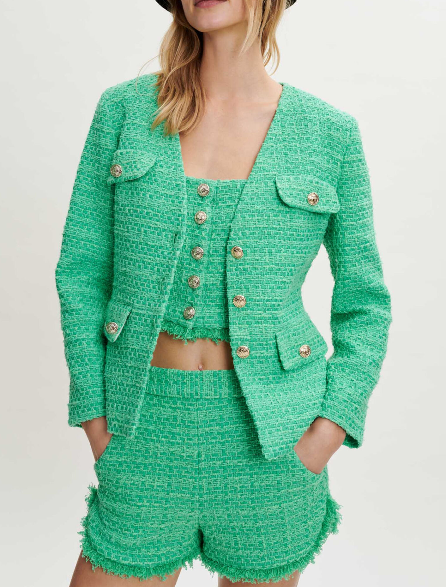 Fitted tweed jacket