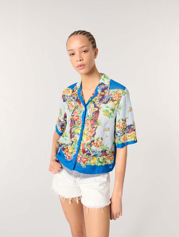 Chemise courte imprimée