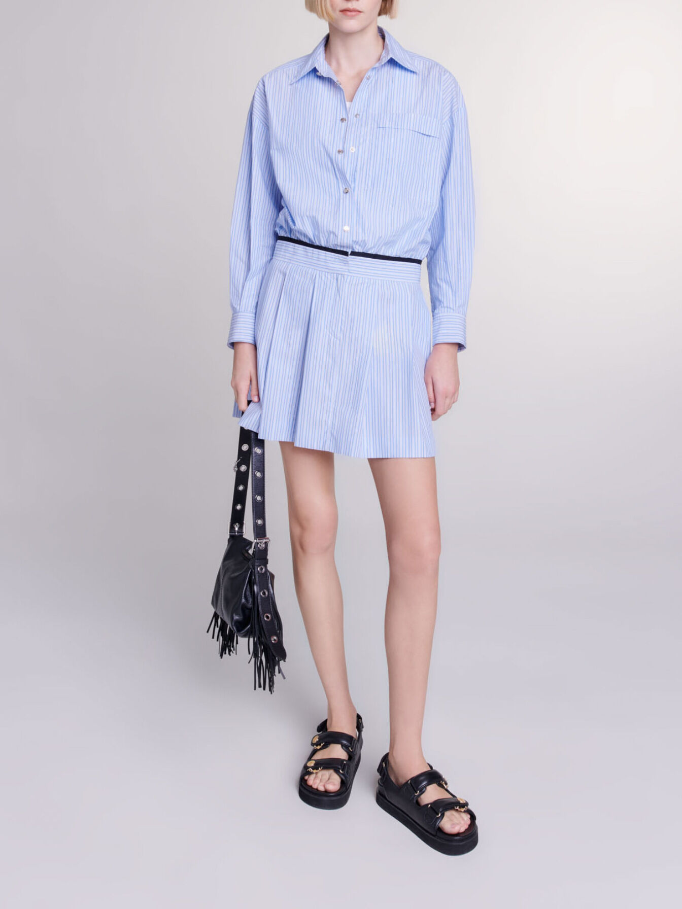 Short shirt dress Blue For Women | Maje