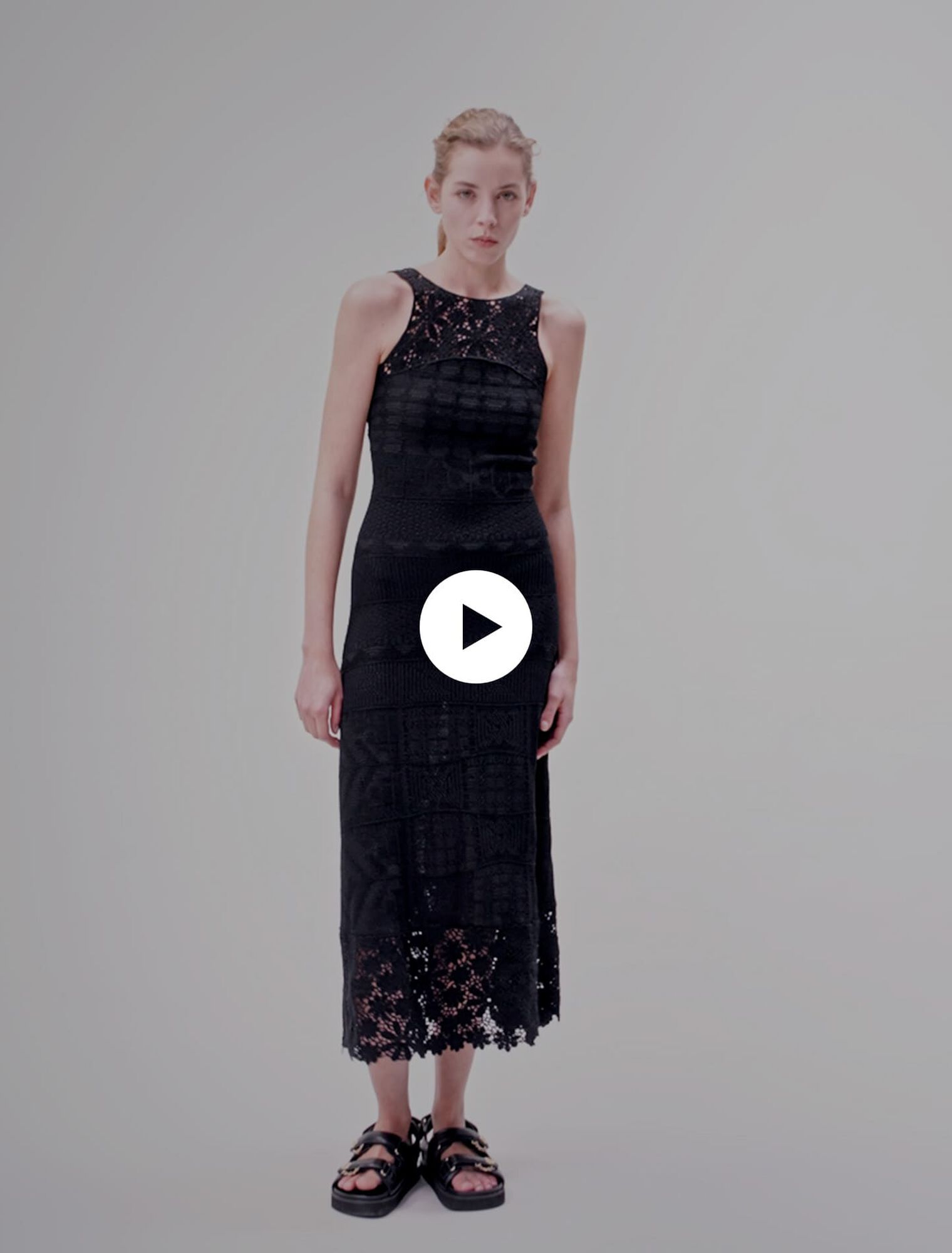 Robe longue en crochet