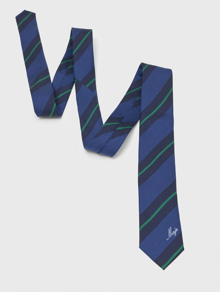 Striped silk tie