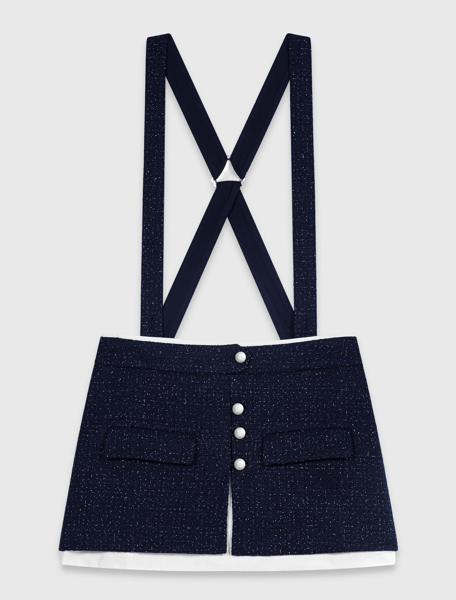 Contrast tweed shorts