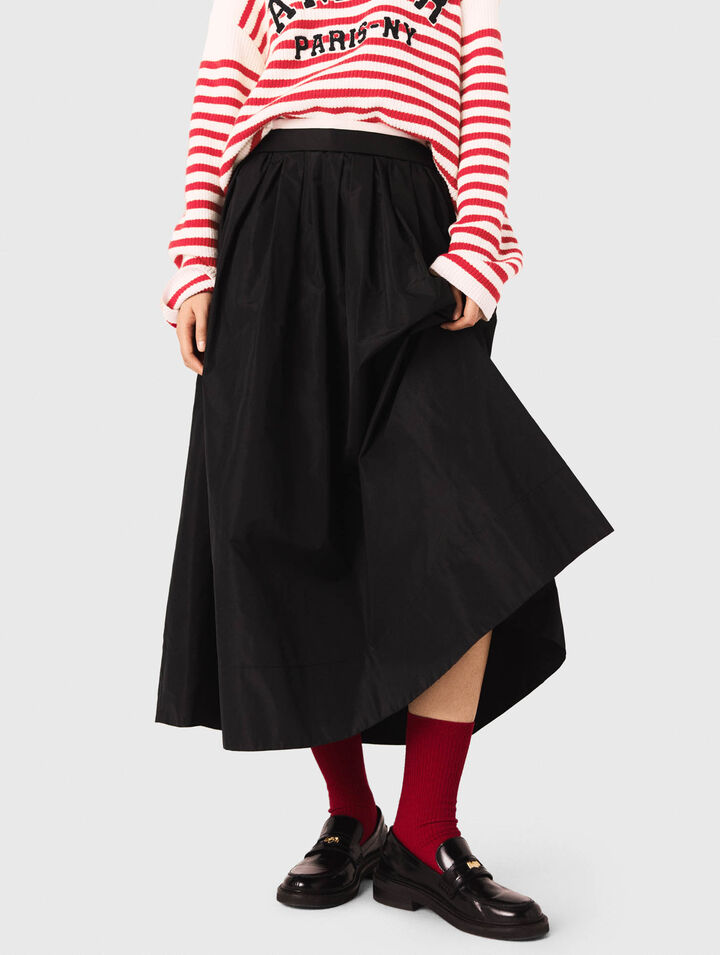 Jupe longue avec taille contrastée