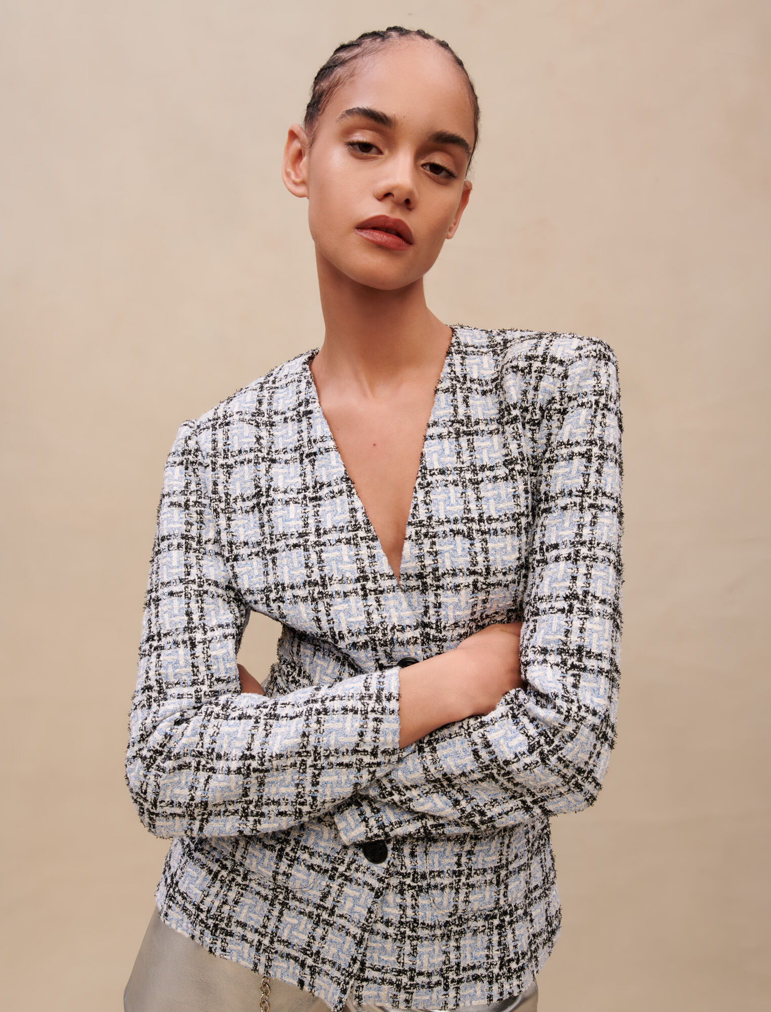 Veste de tailleur effet tweed