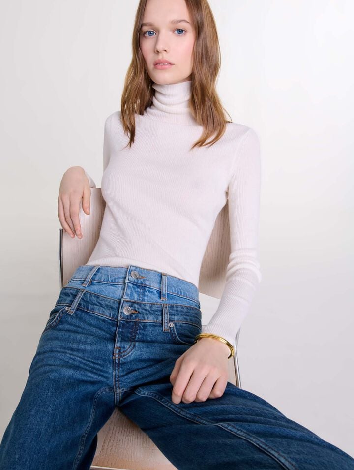 Jean double ceinture