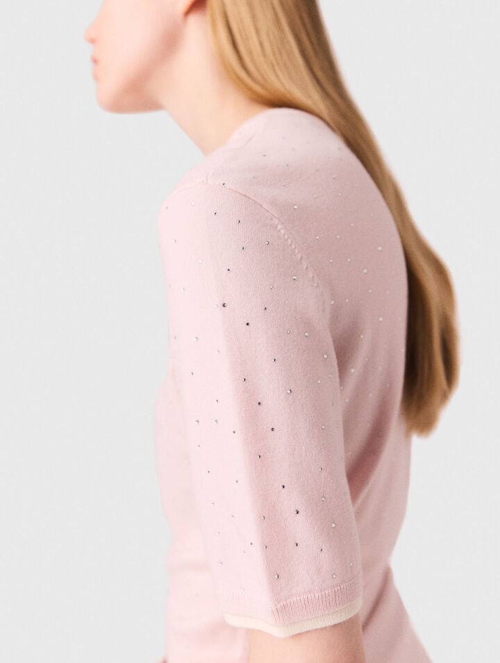 100% wool short-sleeve sweater